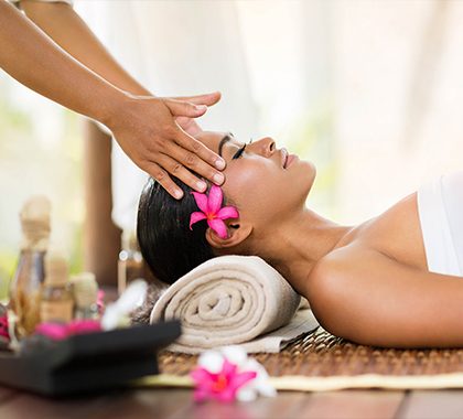 Balinese massage combining acupressure and gentle stretches