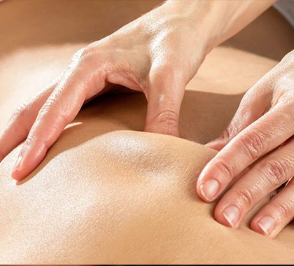 Deep tissue massage relieving muscle pain at Aurum Spa, Kharadi